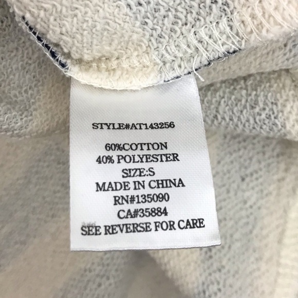 Altar’d State Navy Cream Stripe Lace Scalloped - Picture 6 of 8